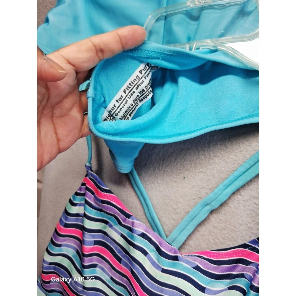 NWT Wonder Nation Mermaid 2 sets of 2 piece set girls swim wear Size XL ( 14-16)